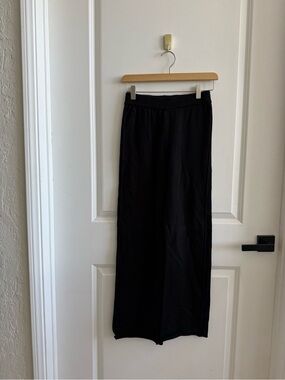 Anthropologie Black Wide-Leg Knit Pants